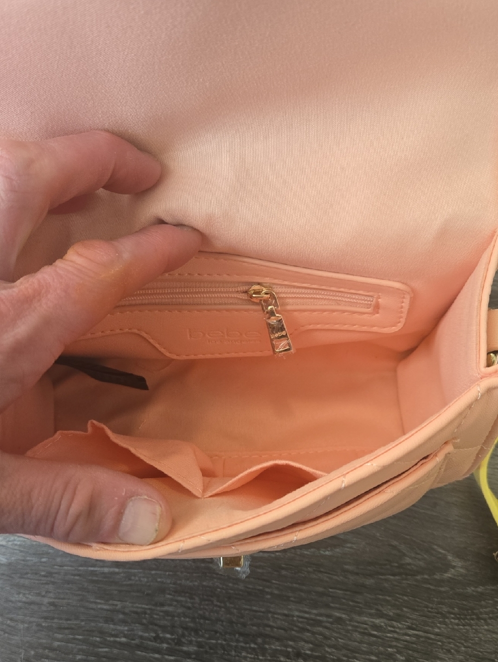 Bebe Quilted Crossbody Bag - Pink and Yellow Brand NEW 59 FOR BOTH - Picture 2 of 6